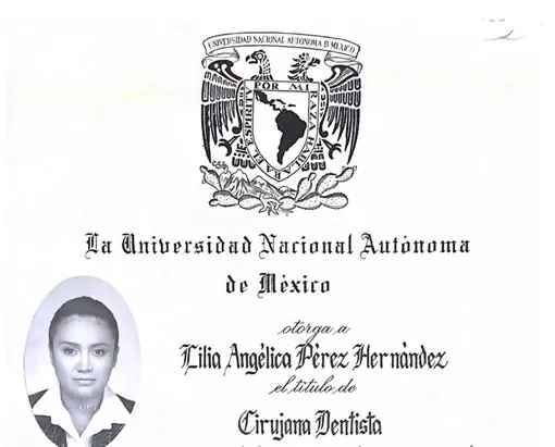 Cirujano Dentista — UNAM (2018)